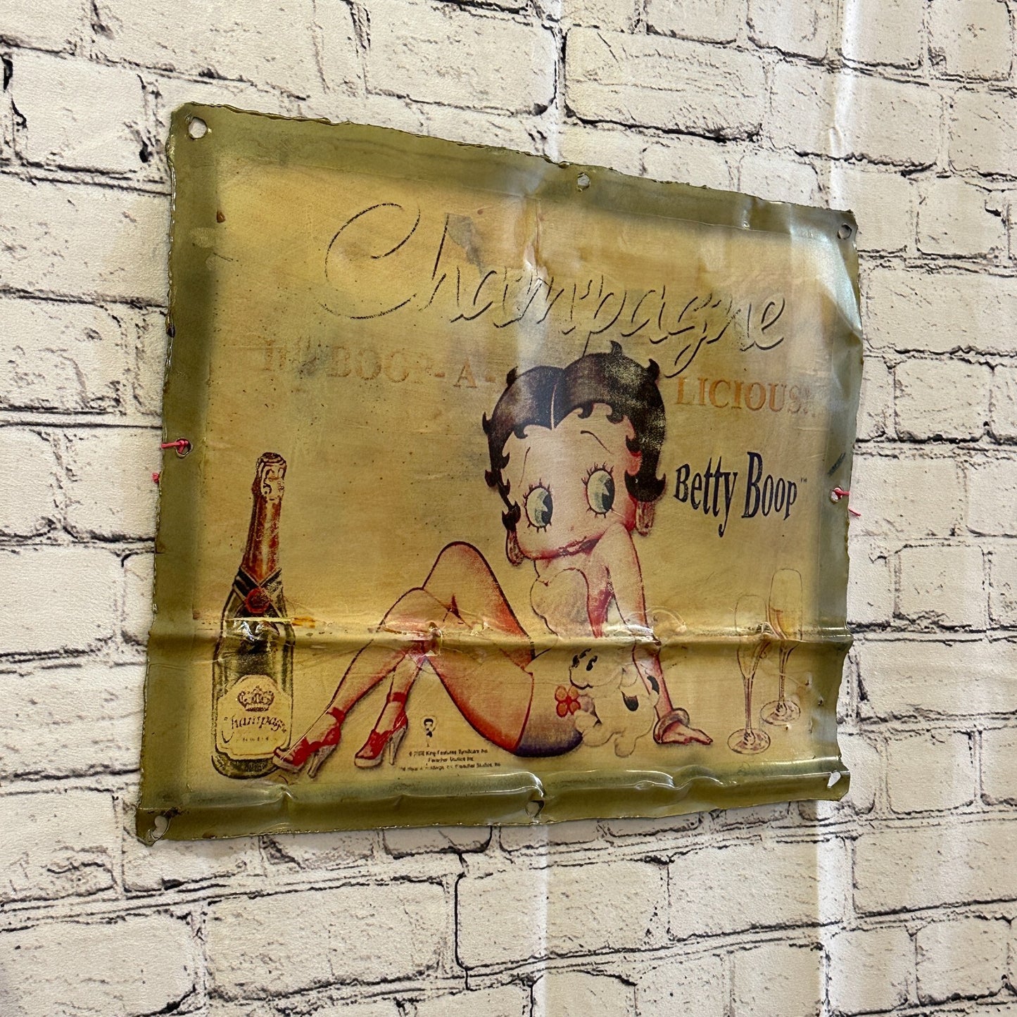 Betty Boop Drink Poster Advert Wall Plaque 42cm x 36cm Vintage Retro Tin Sign