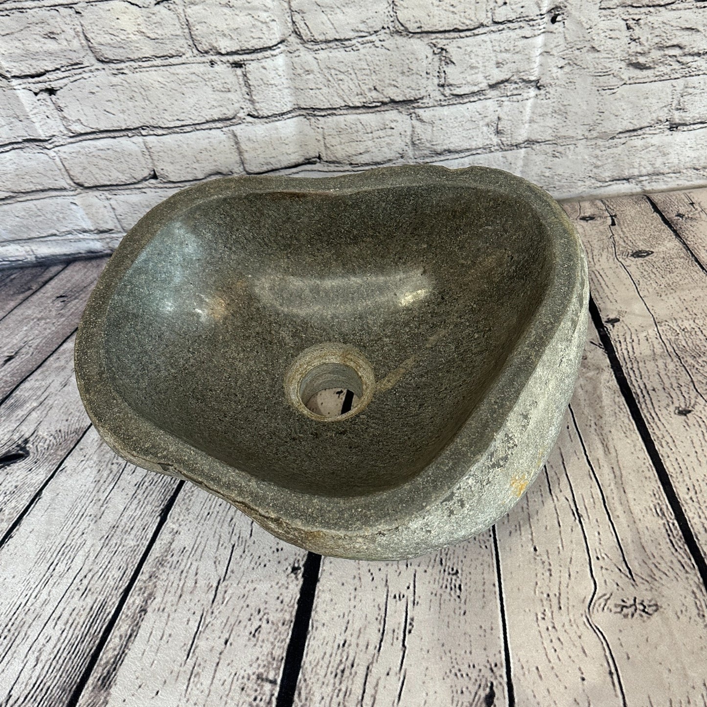 32cm x 27cm River Stone Sink Basin Bowl Natural for Bathroom Washroom Oval No 4