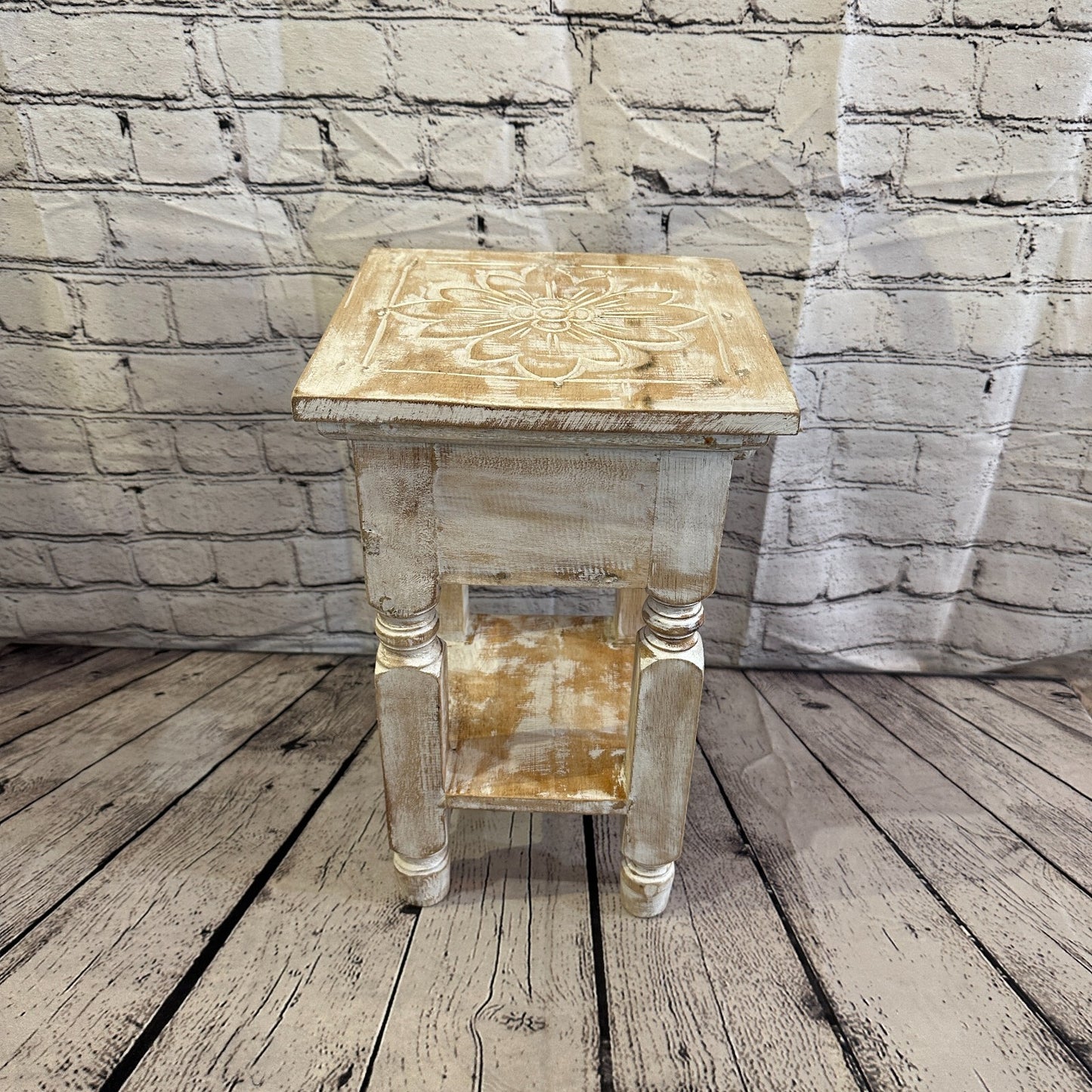 40cm x 25cm Cream 1 Draw Wooden Side Cabinet Living Hallway Storage Furniture