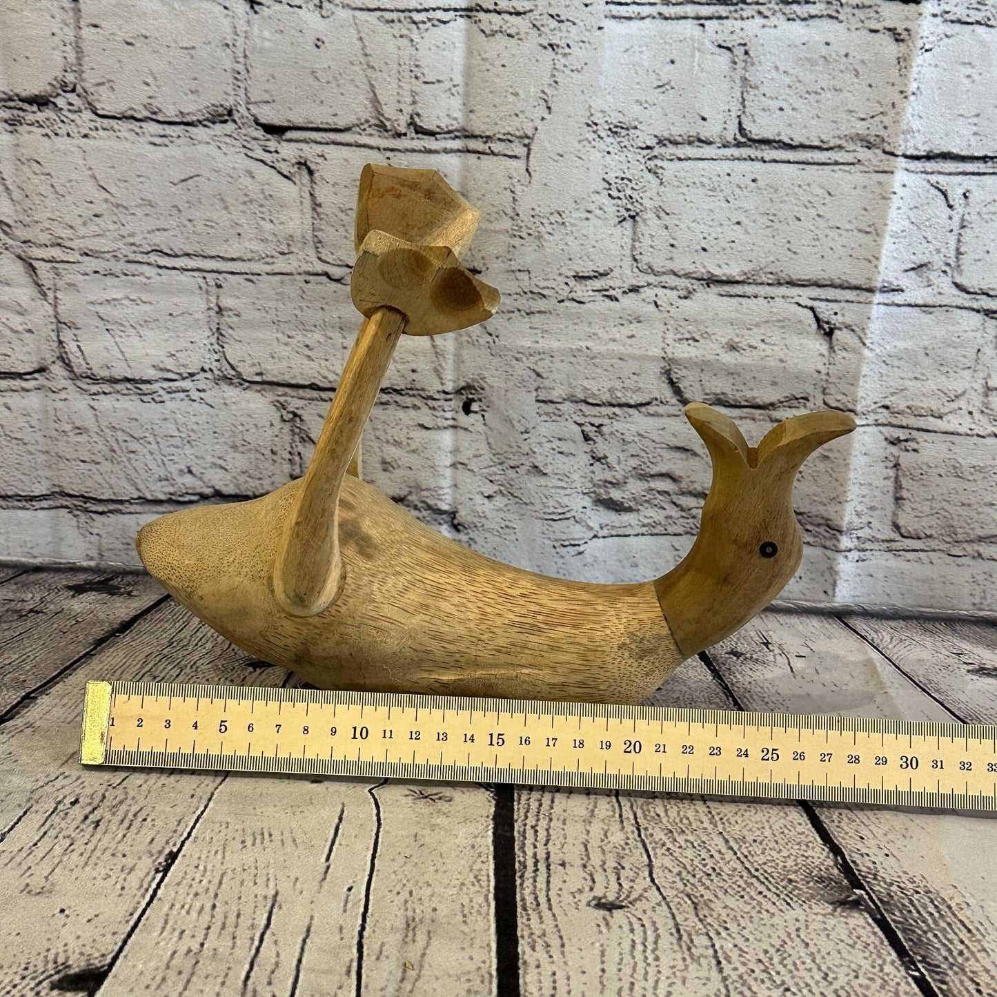 25cm x 20cm Wooden Drunk Duck Wine Bottle Holder Vintage Rustic Funny Gift