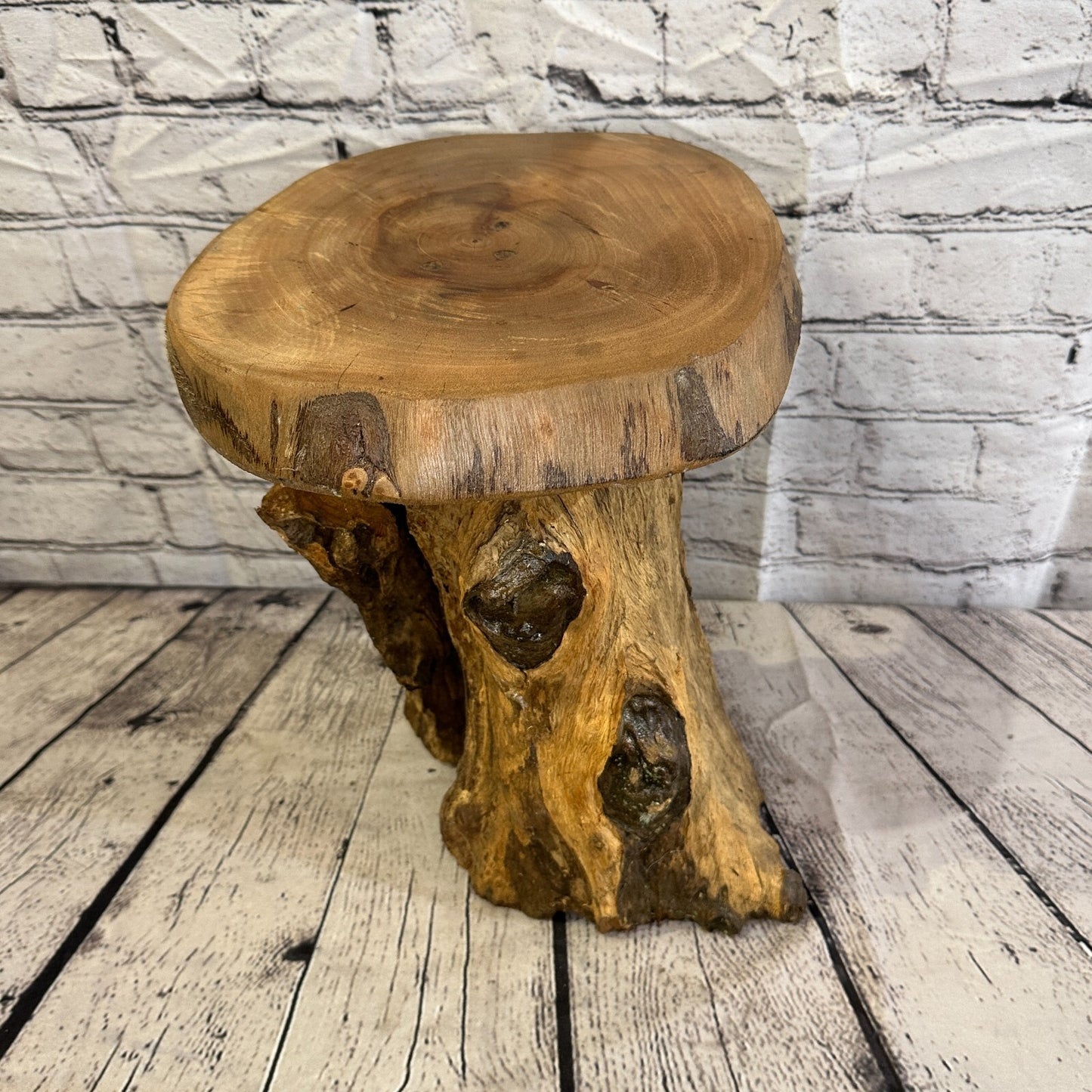 32cm x 24cm Teak Root Wood Mushroom Coffee Table Side Table Home Furniture No 14