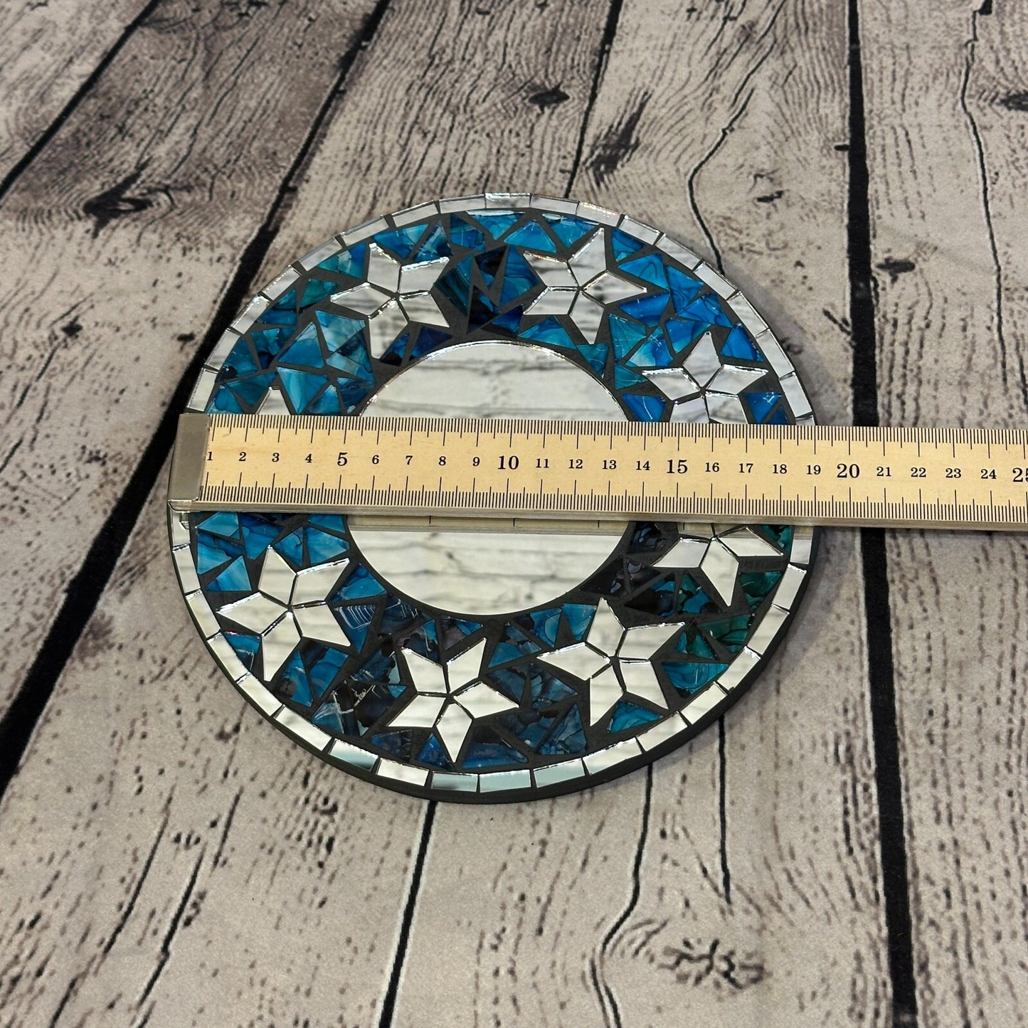 Blue Star Mosaic Tile Wall Mirror 20cm x 20cm 8 Inches Handmade New