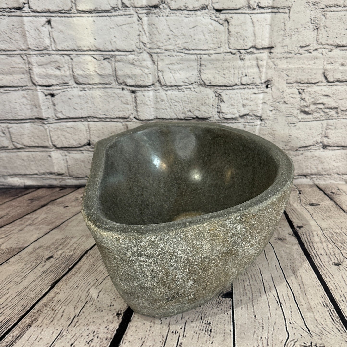 32cm x 27cm River Stone Sink Basin Bowl Natural for Bathroom Washroom Oval No 34