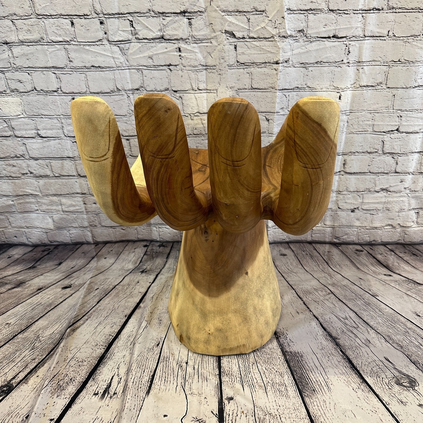 Right Hand Chair Seat 4 Finger Support Solid Suar Wood Indoor Outdoor Garden