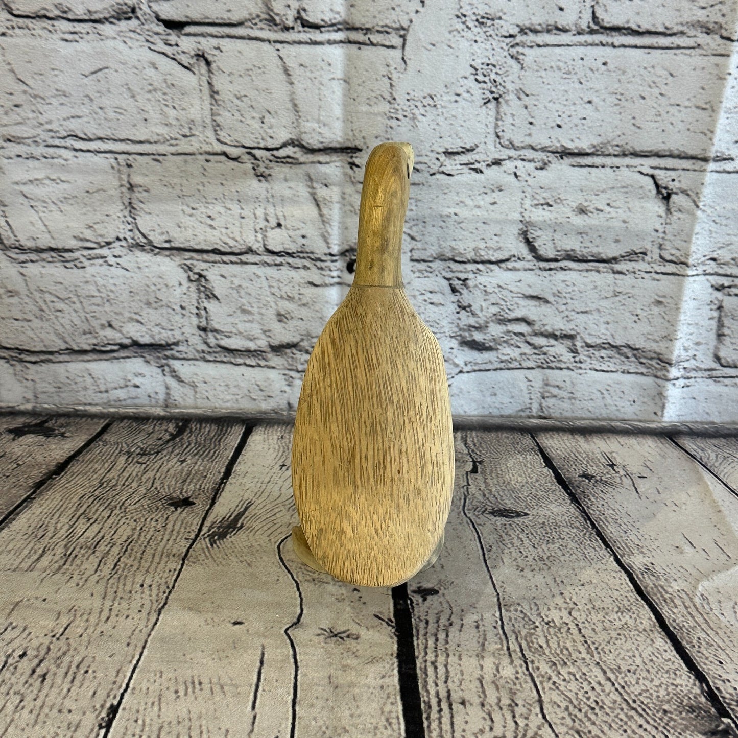 Looking Forward 18cm Tall Wooden Hairy Duckling Baby Duck Bamboo Root Fairtrade