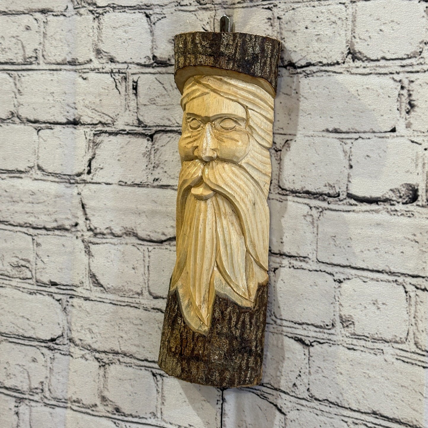 Forest Man Of The Woods 30cm Hand Carved Wizard Tree Trunk Wood Fairtrade