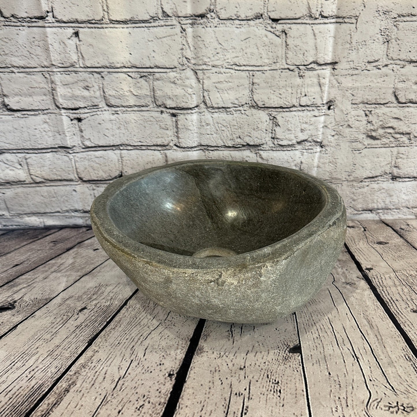 29cm x 27cm River Stone Sink Basin Bowl Natural for Bathroom Washroom Oval No 17