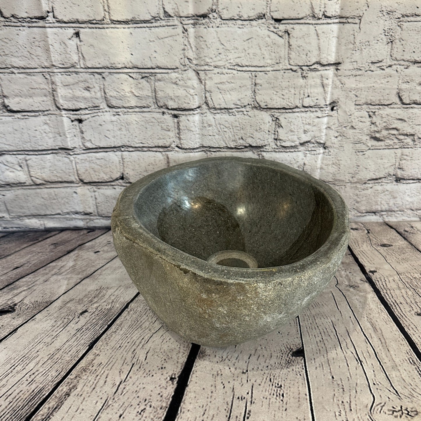 29cm x 27cm River Stone Sink Basin Bowl Natural for Bathroom Washroom Oval No 17