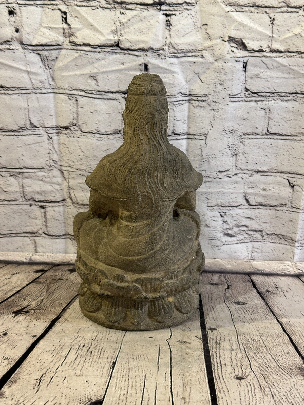 Quan Yin Stone Garden 35cm x 15cm Ornament Outdoor Indoor Statue Hindu