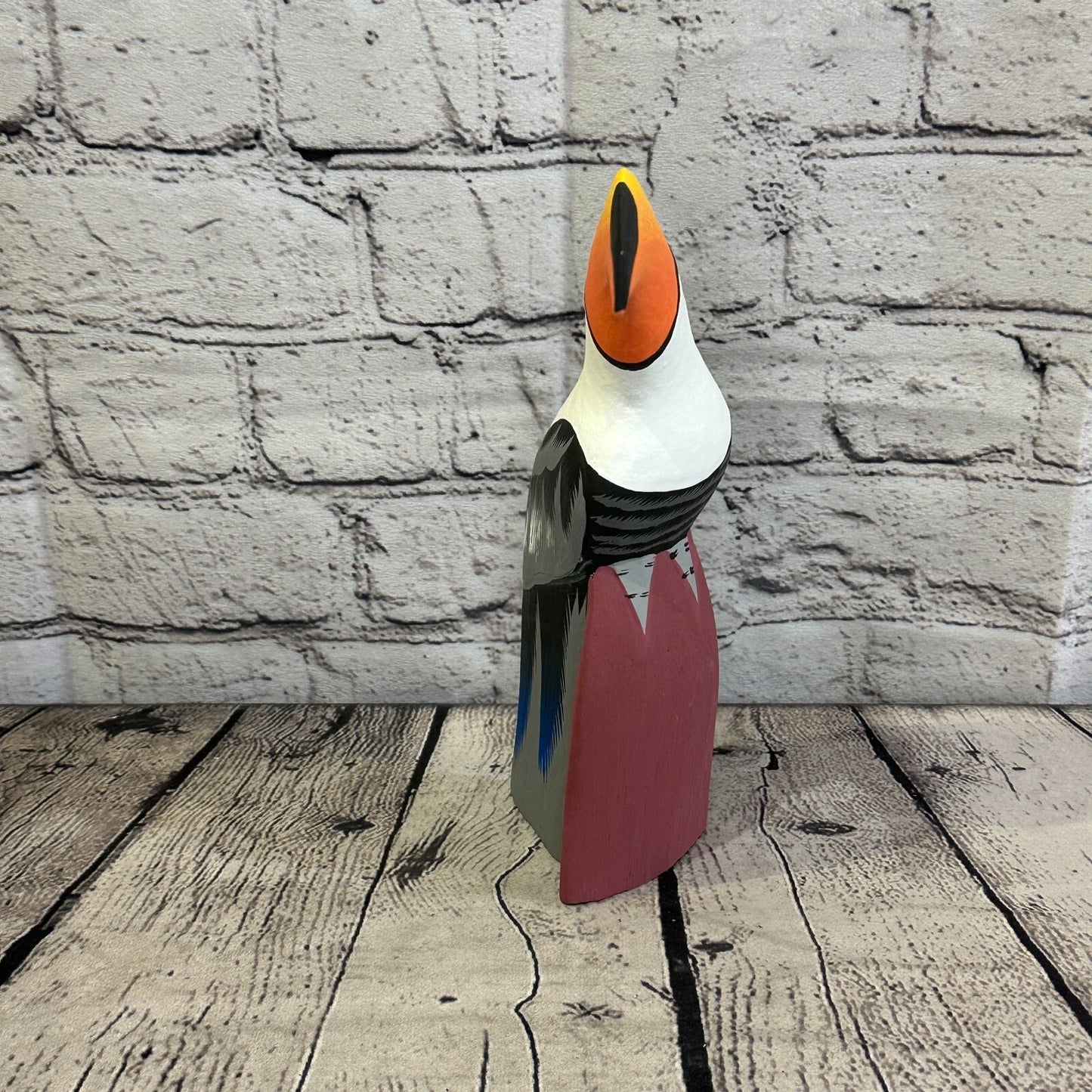 20cm Black Toucan Bird Ornament Statue Fair Trade Hand Made Carved Wood