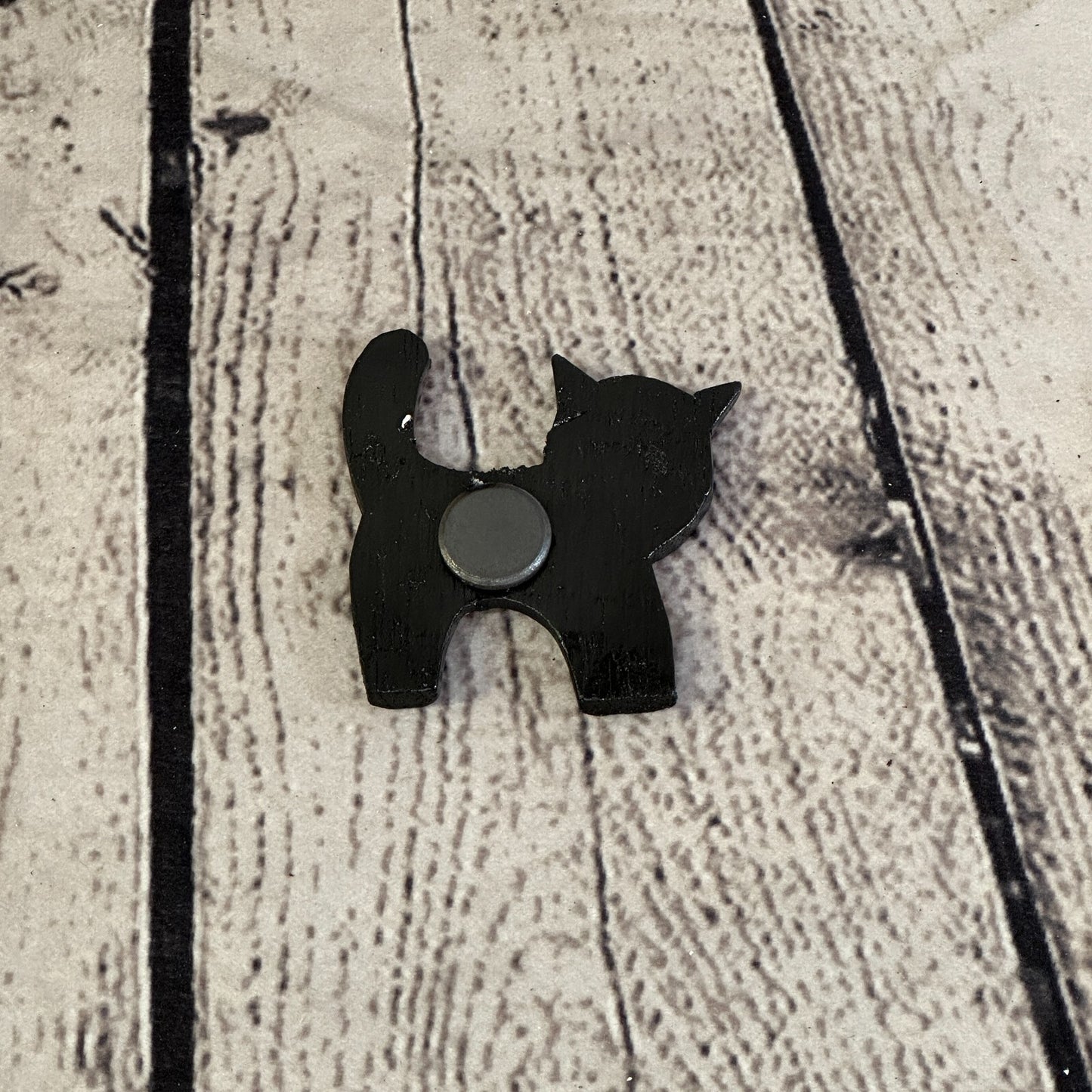 Standing Cat Wooden Animal Fridge Dot Work Magnet Magnetic Note Holder Novelty