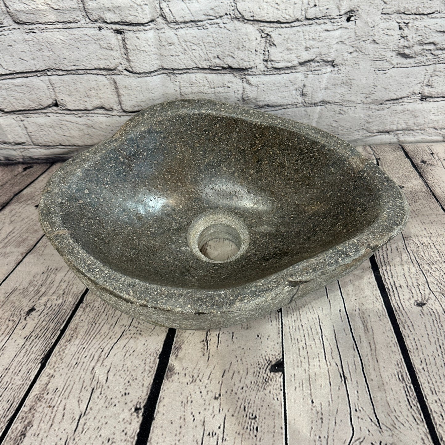 32cm x 23cm River Stone Sink Basin Bowl Natural for Bathroom Washroom Oval No 30