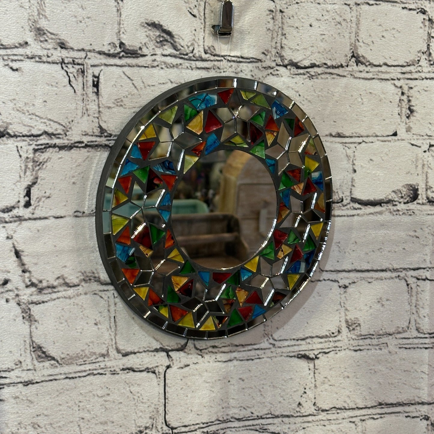 Rainbow Star Mosaic Tile Wall Mirror 20cm x 20cm 8 Inches Handmade New