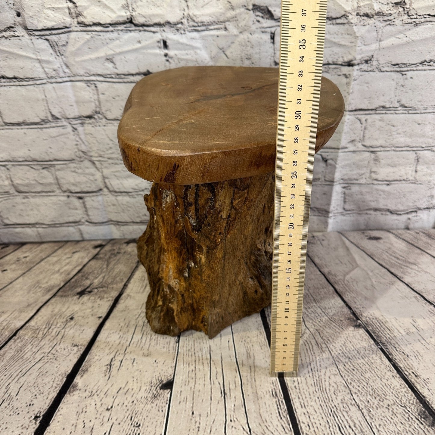 27cm x 20cm Teak Root Wood Mushroom Coffee Table Side Table Home Furniture No 2