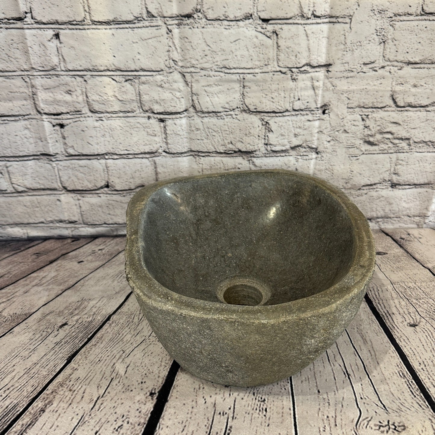 30cm x 27cm River Stone Sink Basin Bowl Natural for Bathroom Washroom Oval No 23