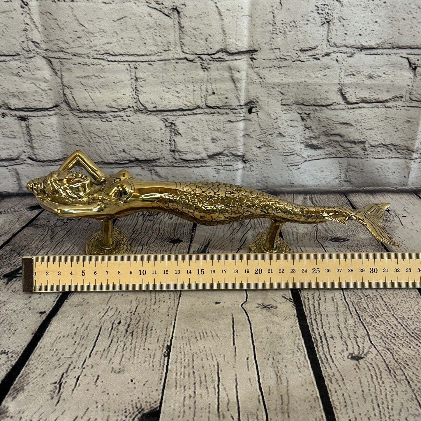 35cm Hindu God Mermaid Bronze Decorative Cabinet Drawer Cupboard Wardrobe Handle