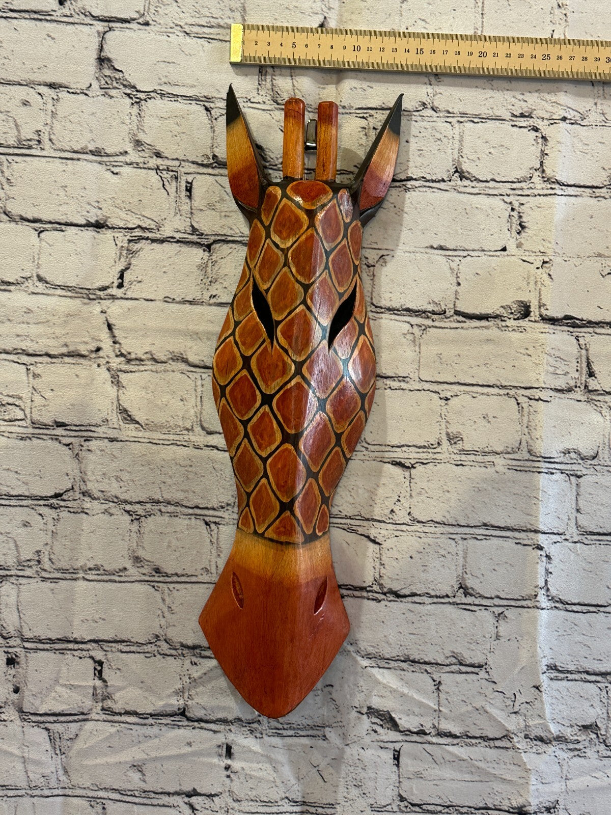 50cm Dotty Giraffe Hand Carved Fair Trade Wooden Animal Wall Art Wall Hang Mask