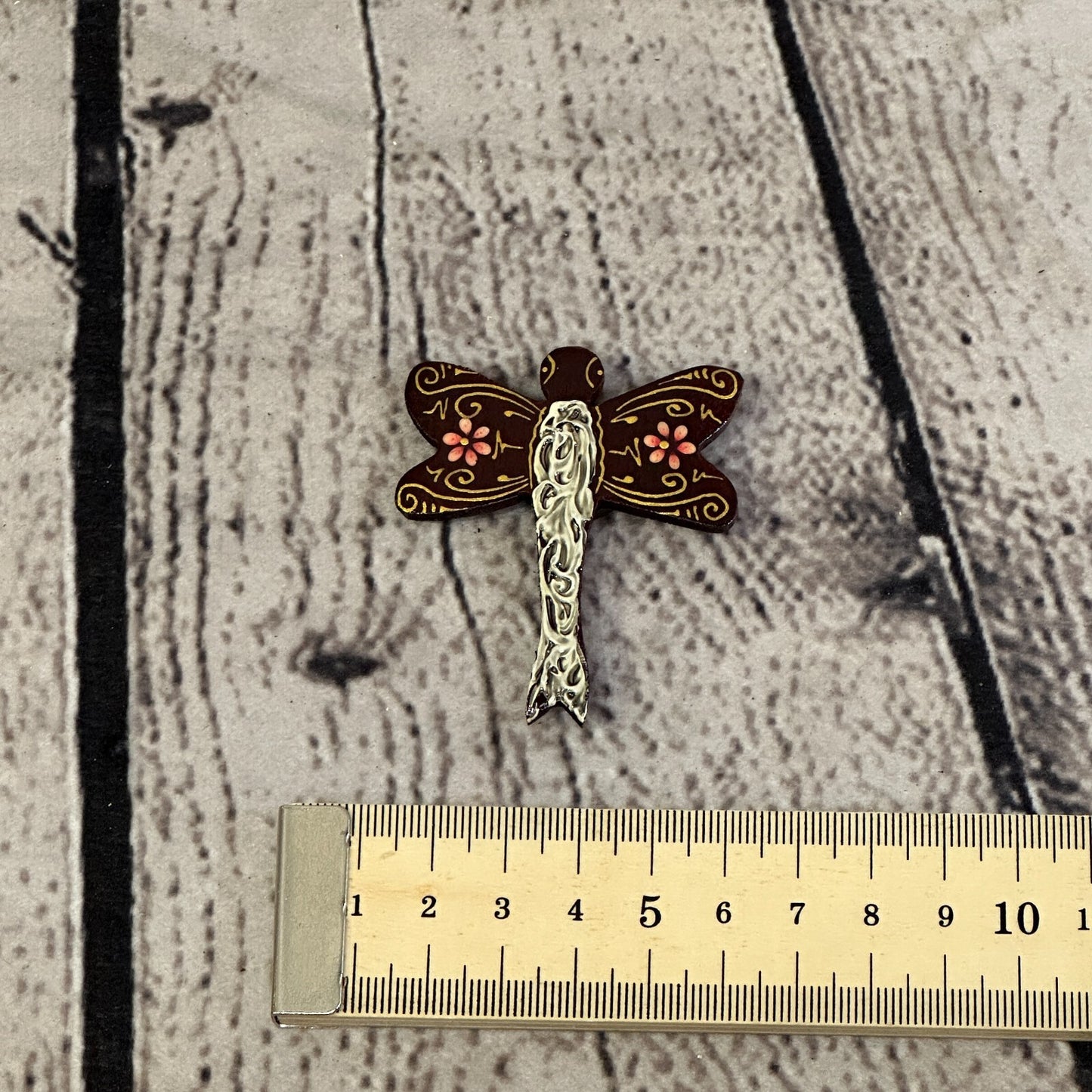 Dragonfly Wooden Animal Fridge Magnet Cartoon Magnetic Note Holder Novelty