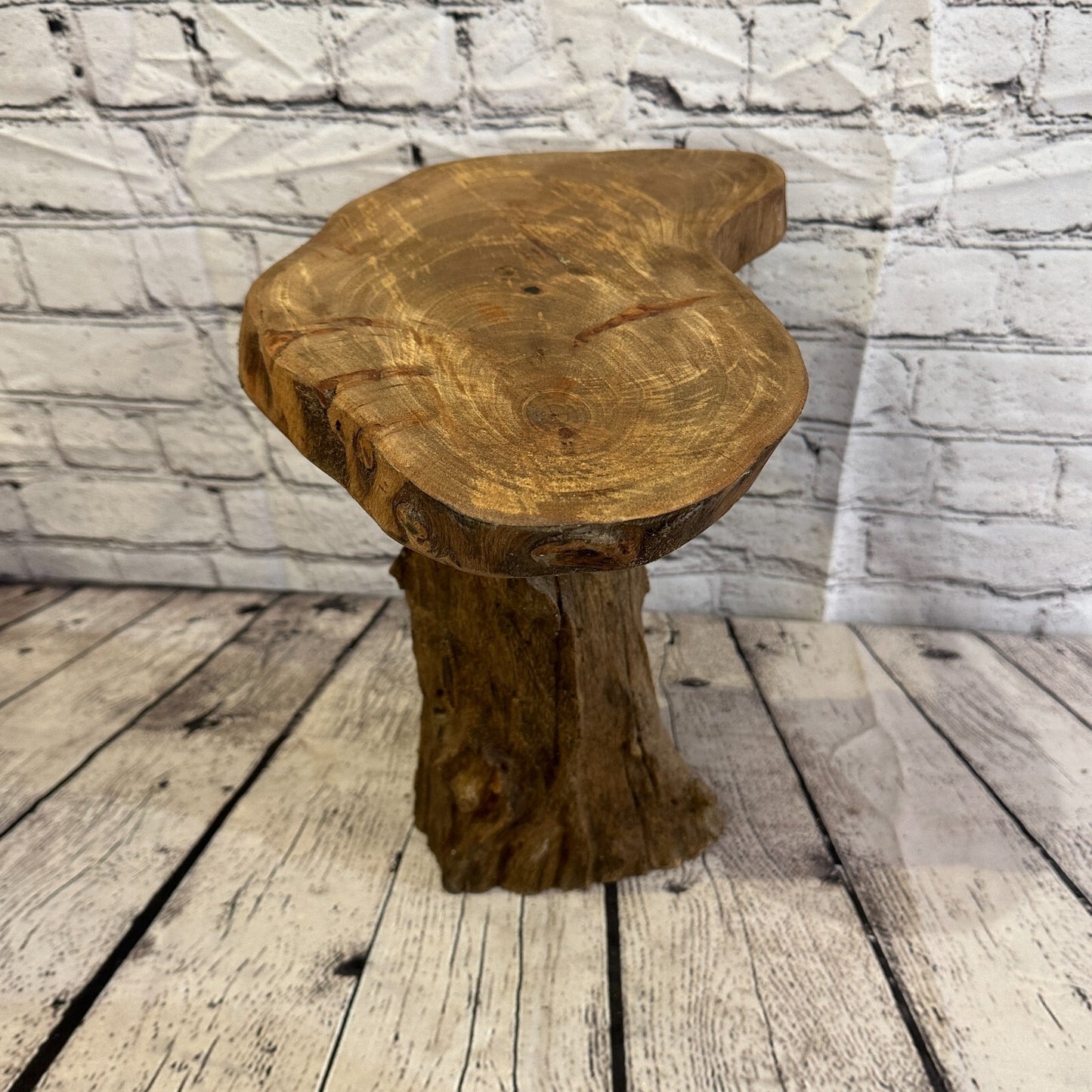 31cm x 30cm Teak Root Wood Mushroom Coffee Table Side Table Home Furniture No 15