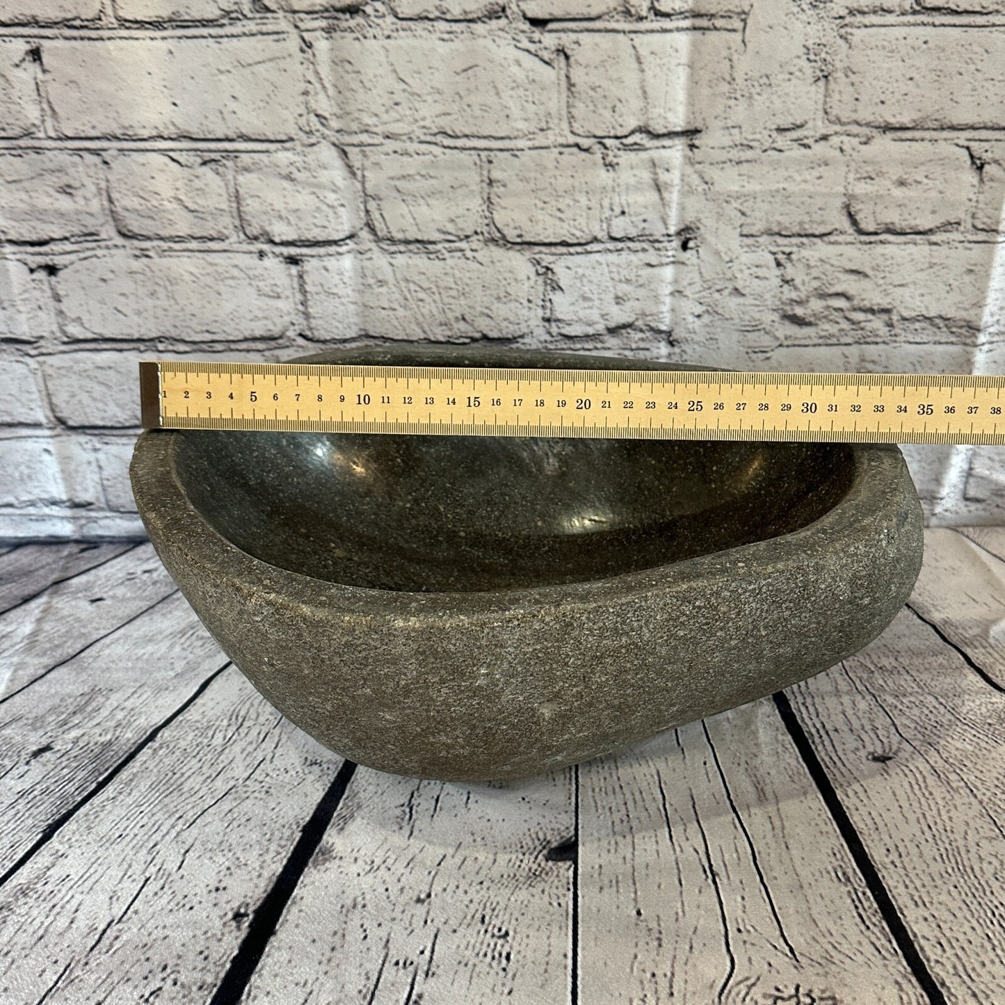 34cm x 26cm River Stone Sink Basin Bowl Natural for Bathroom Washroom Oval No 8