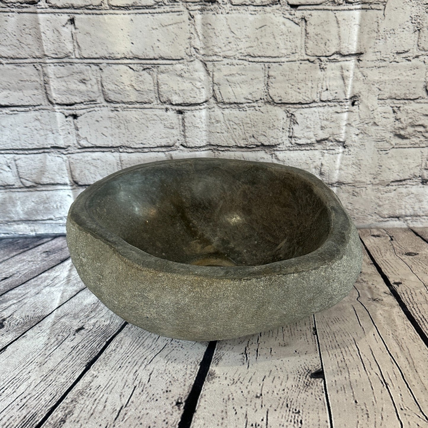 30cm x 25cm River Stone Sink Basin Bowl Natural for Bathroom Washroom Oval No 11