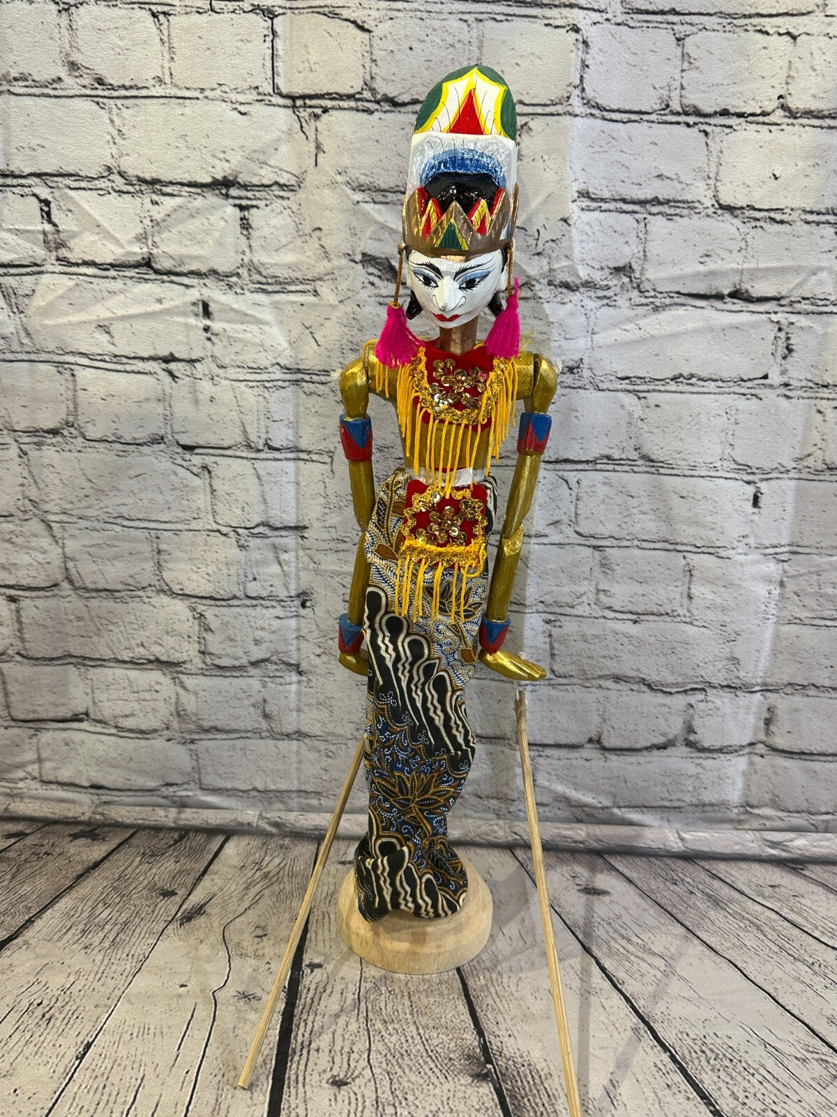 55cm Wayang Golek Traditional Stick Shadow Puppet Bali Java Indonesia Design 2