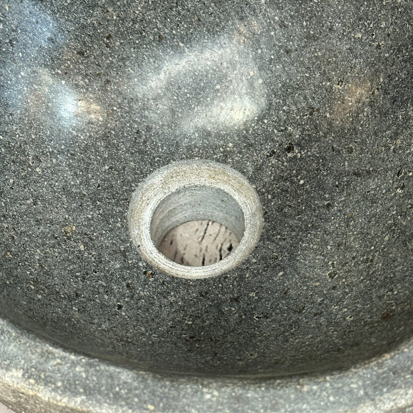 25cm x 25cm River Stone Sink Basin Bowl Natural for Bathroom Washroom Oval No 26