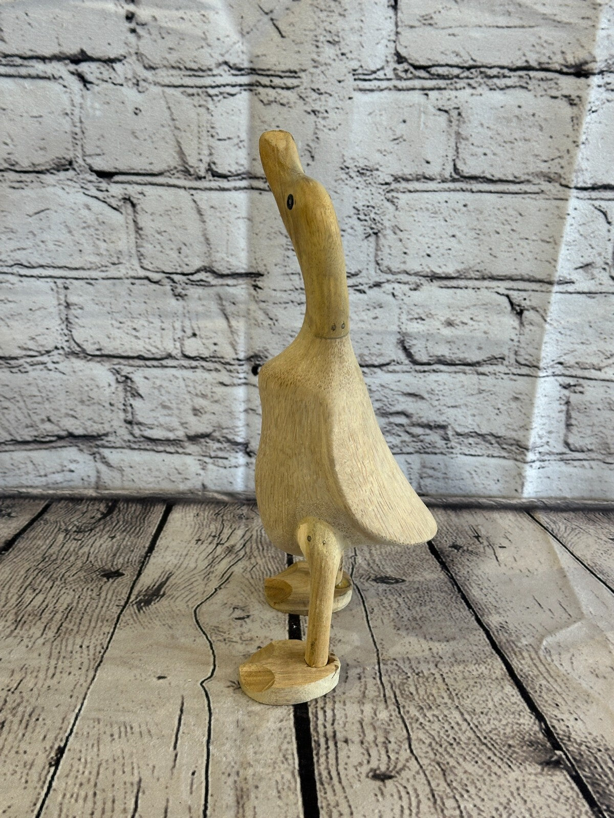 Looking Right 25cm Tall Wooden Hairy Duckling Baby Duck Bamboo Root Fairtrade