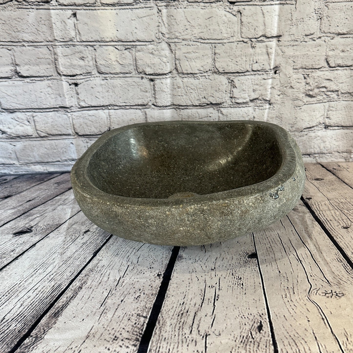 32cm x 27cm River Stone Sink Basin Bowl Natural for Bathroom Washroom Oval No 3