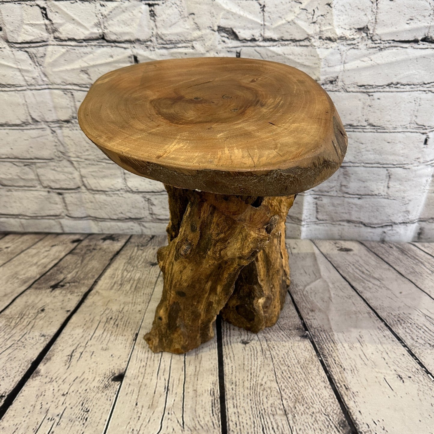 32cm x 24cm Teak Root Wood Mushroom Coffee Table Side Table Home Furniture No 14