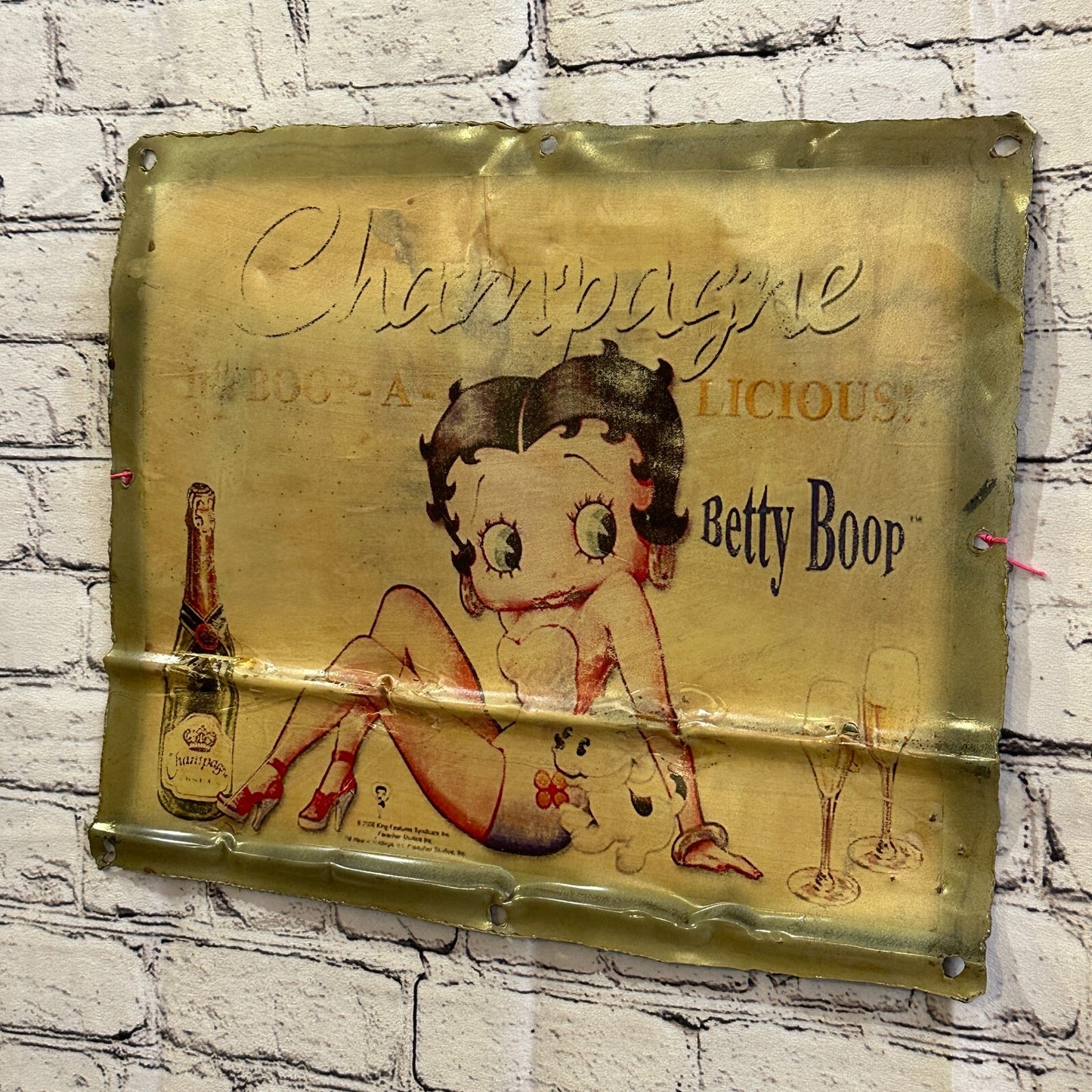Betty Boop Drink Poster Advert Wall Plaque 42cm x 36cm Vintage Retro Tin Sign