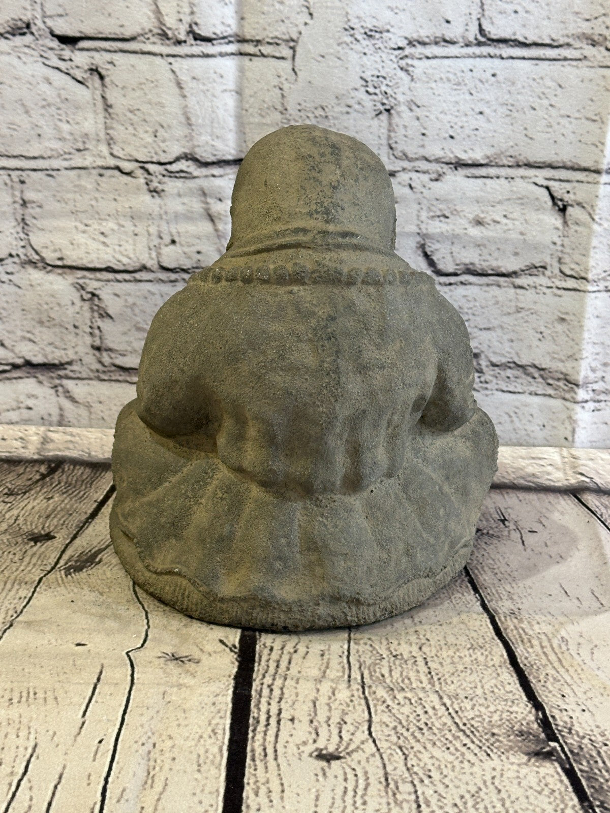Monk Preying Candle Stone Garden 20cm Ornament Outdoor Indoor Statue Hindu
