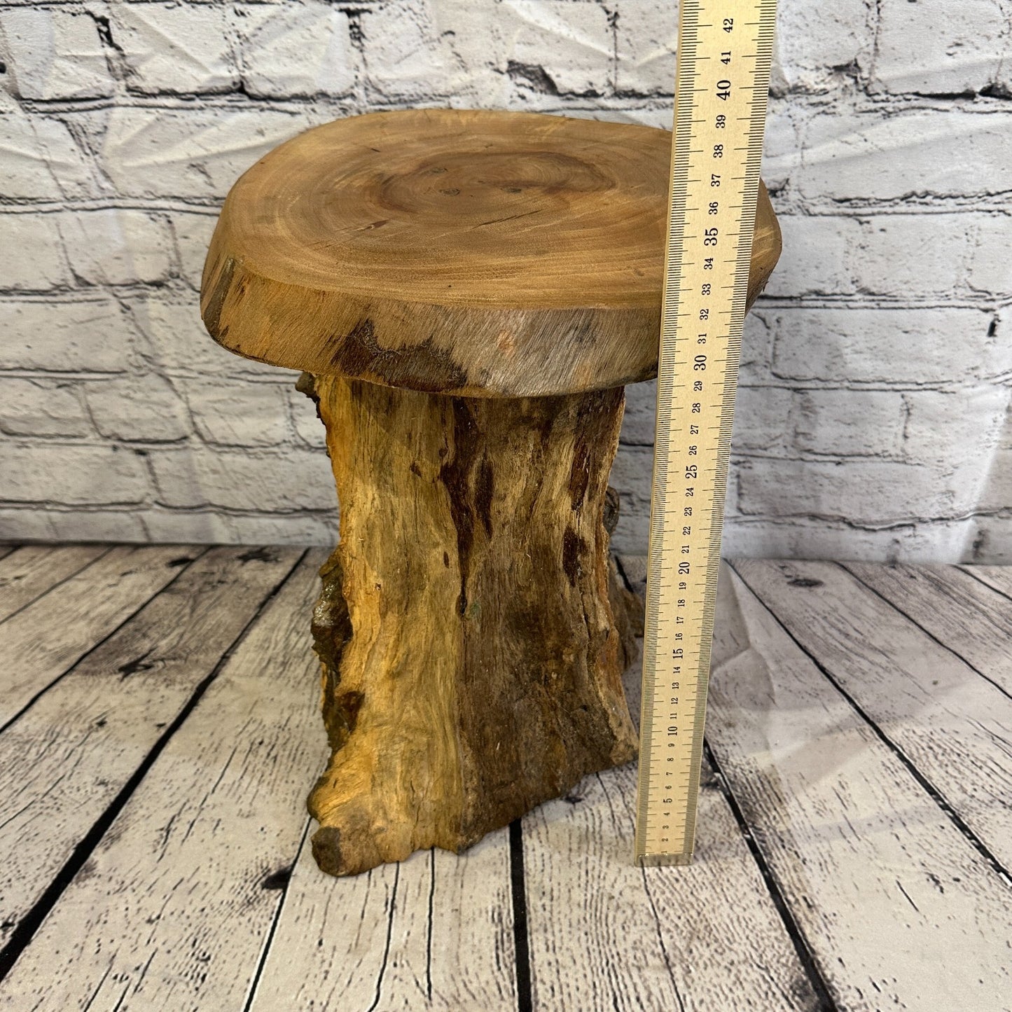 32cm x 24cm Teak Root Wood Mushroom Coffee Table Side Table Home Furniture No 14