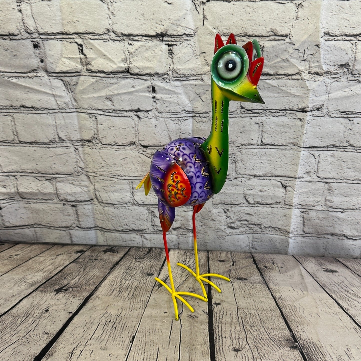 40cm x 20cm Purple Colour Emu Ostrich Cartoon Ornament Painted Statue Holder