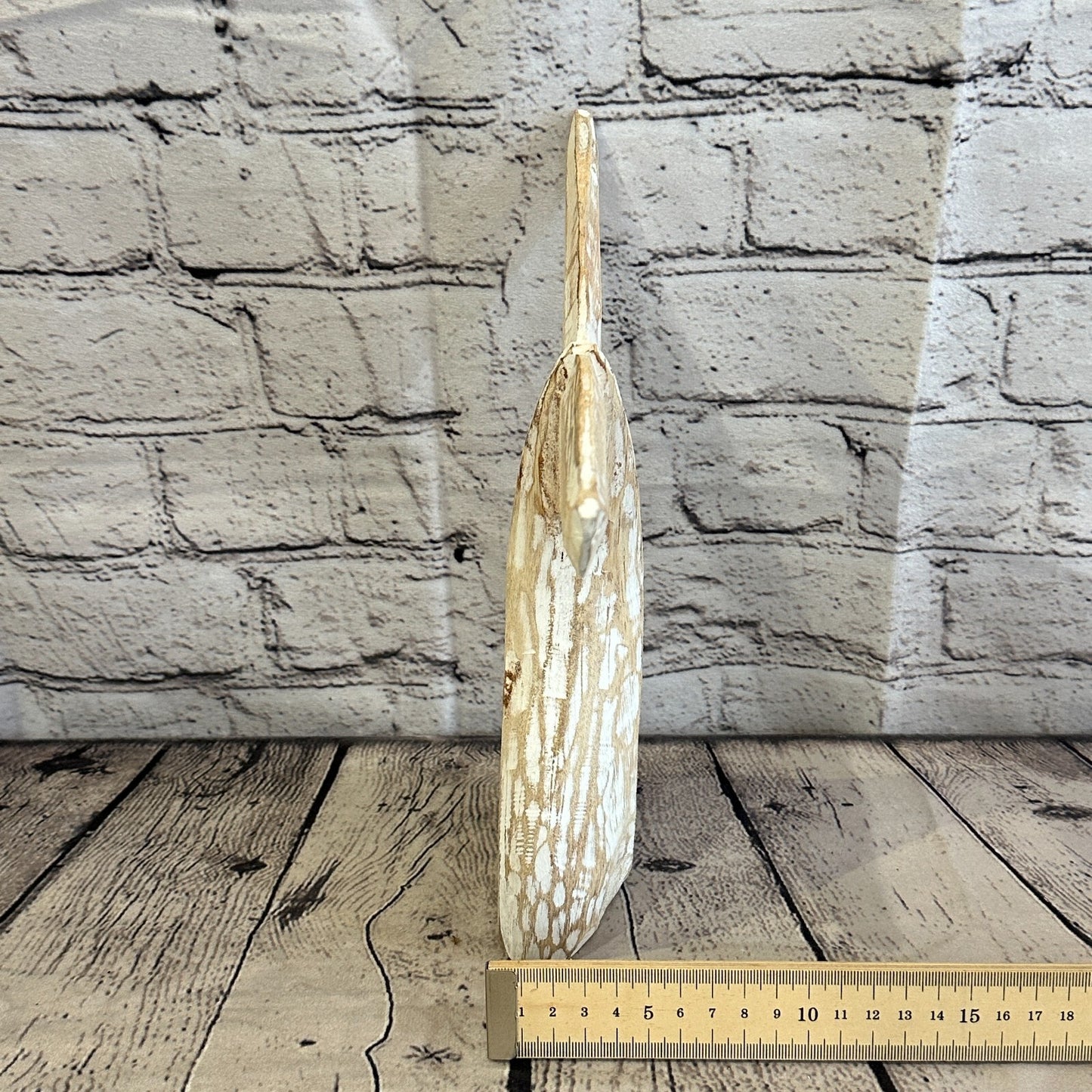 25cm x 22cm Whale Tail White Fish Wood Coastal Ocean Bathroom Decoration