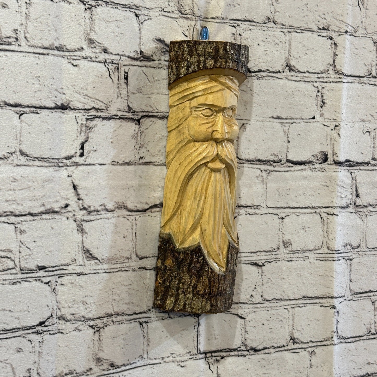 Forest Man Of The Woods 30cm Hand Carved Wizard Tree Trunk Wood Fairtrade