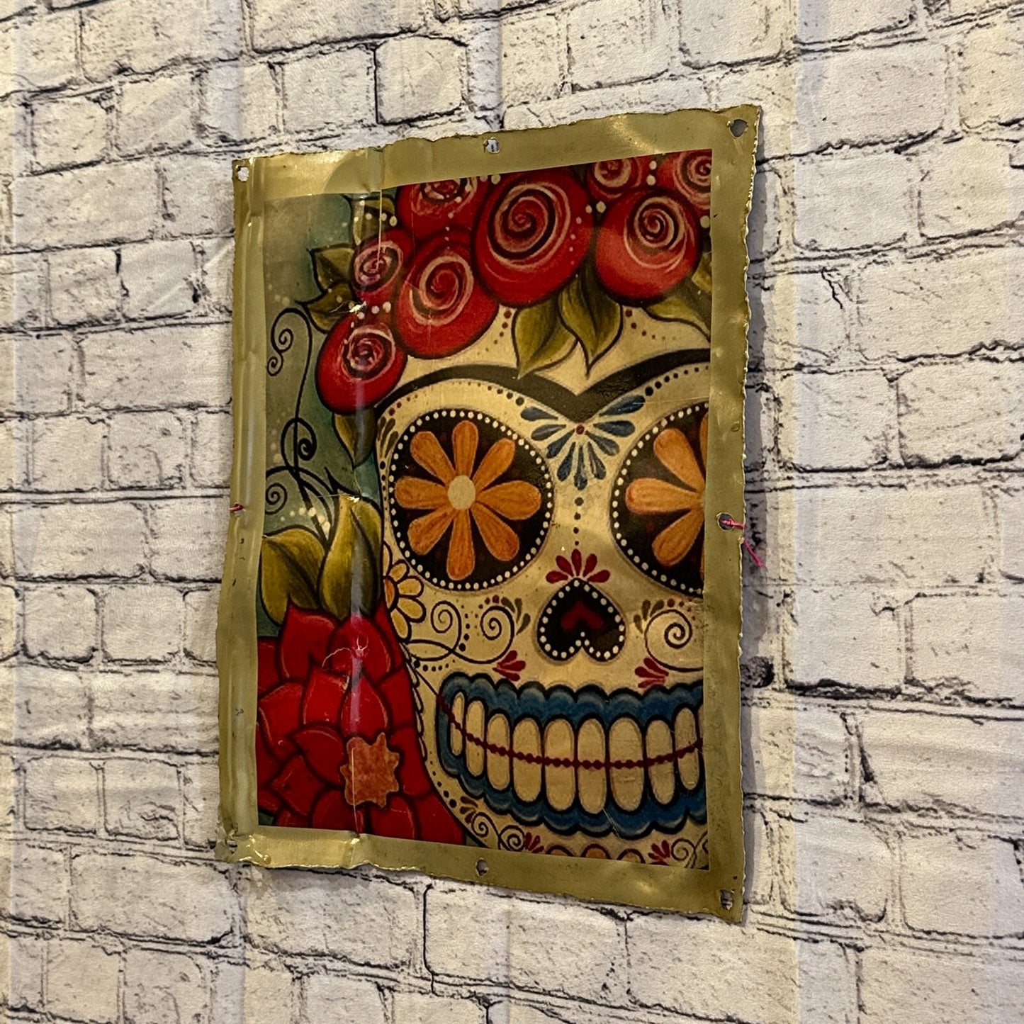 Day Of The Dead Bright Art Advert Wall Plaque 42cm x 36cm Vintage Retro Tin Sign