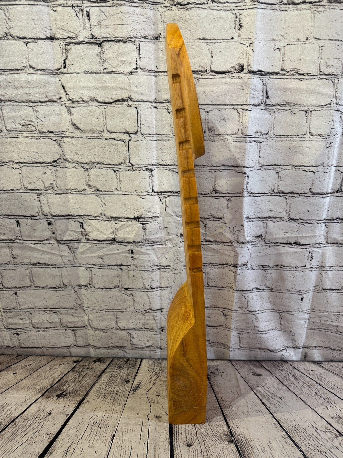 70cm Hand Carved Wooden Necklace On Base Chain Jewellery Display Stand Bust