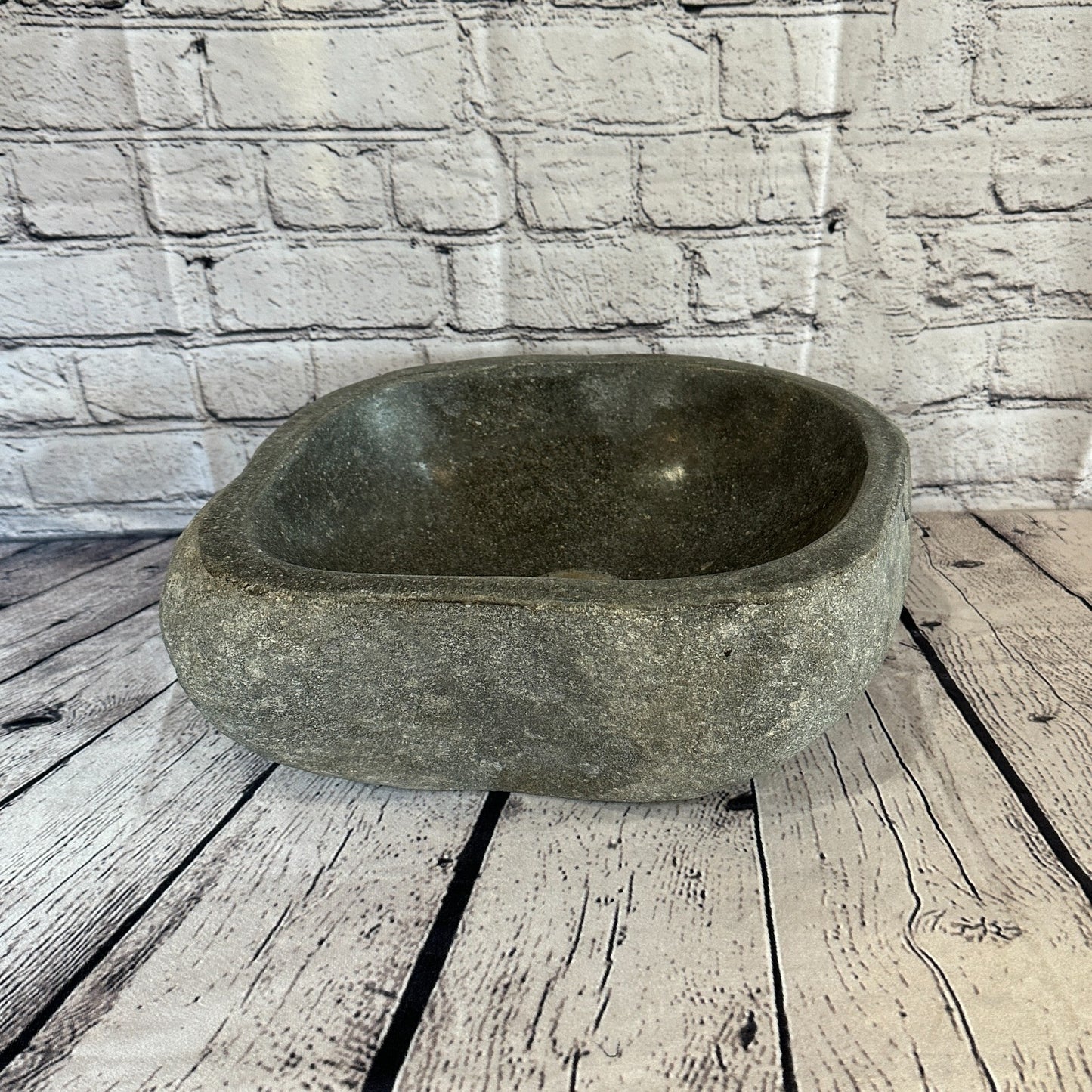 32cm x 27cm River Stone Sink Basin Bowl Natural for Bathroom Washroom Oval No 3