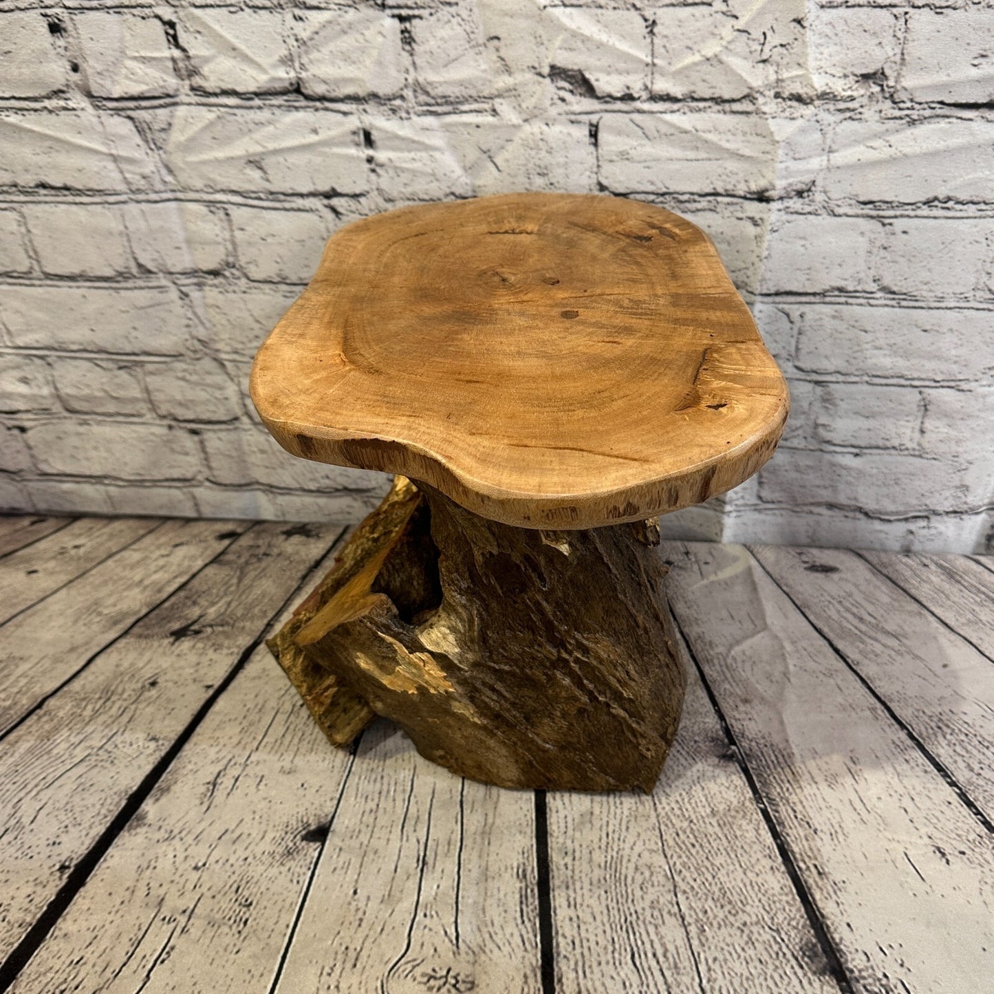 28cm x 27cm Teak Root Wood Mushroom Coffee Table Side Table Home Furniture No 11
