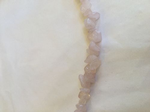Rose Quartz Stone Chip Beads 90cm