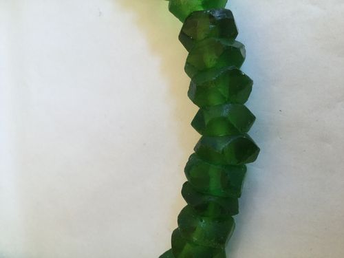 Classic Green Recycled Glass Beads 38cm