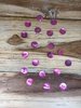 20 Bright Pink Dyed Mother of Pearl Buttons