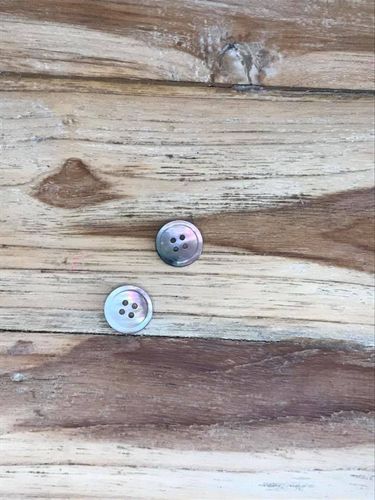 2 Pieces Brown Lip Shell Buttons