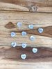 10 Medium Heart Mother of Pearl Buttons