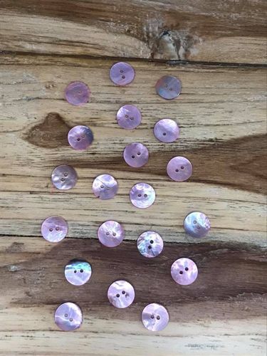 20 Pink Dyed Mother of Pearl Buttons