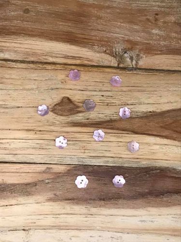 10 Pink Mother of Pearl Daisy Buttons