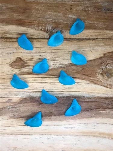 10 Turquoise Large Lily Lucite Bead