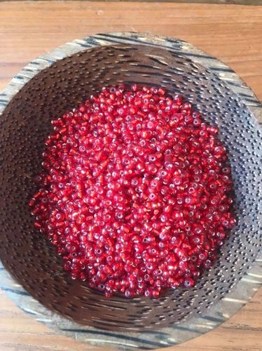 50 grams Classic Red Glass Silver Lined Size 11 Seed Beads