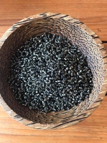 50 grams Grey Silver Lined Glass Size 11 seed beads